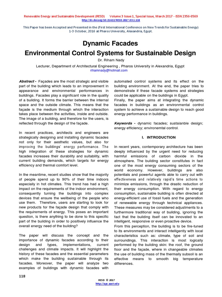 Dynamic Facades Environmental Control Systems For | PDF | Building ...