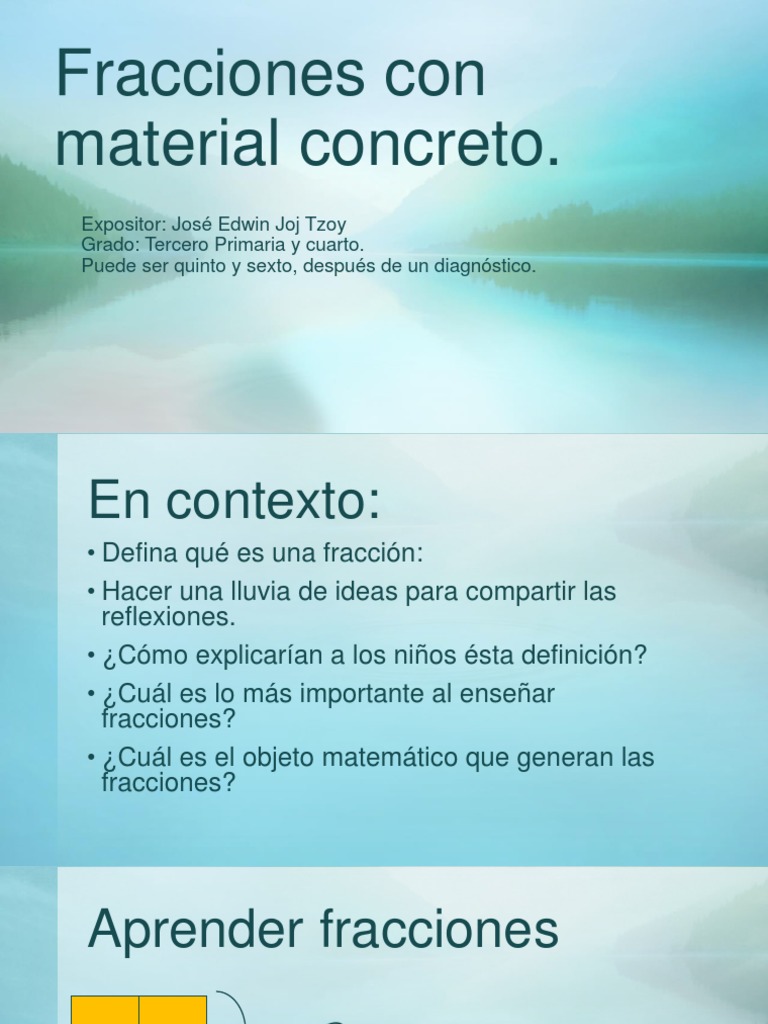 Fracciones Con Material Concreto | PDF
