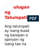 Kahulugan NG Talumpati