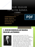 DASAR-DASAR HUKUM KIMIA Mutia, Nisa, Greis, Ida, Ghina