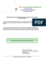 Dimensionamento Gerador Solar