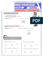 Ecuacion Exponencial y Logarítmica para Cuarto de Secundaria