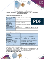 Guía de Actividades y rúbrica de evaluación - Paso 2 - Ejecución, descriibir la categoría regional.docx