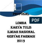 Proposal Lomba Karya Tulis Ilmiah Nasional Gebyar Farmasi 2019