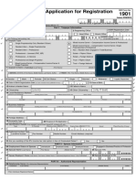 BIR Form 1901 Application for Registration