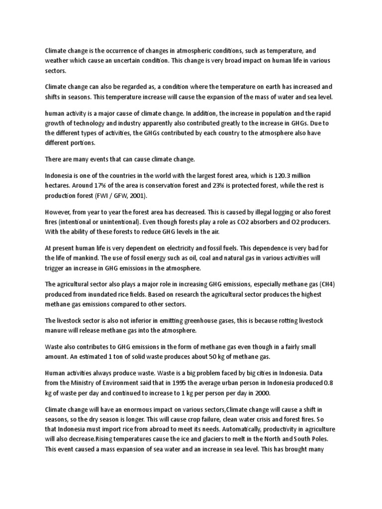 Climate Change-WPS Office | PDF | Greenhouse Gas | Human Impact On The ...
