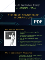 Approaches To Curriculum Design: Tomasa C. Iringan, PH.D