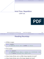 Control Flow: Repetition: CMPT 141