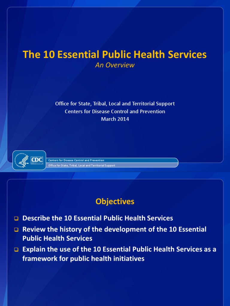 The 10 Essential Public Health Services An Overview PDF Public