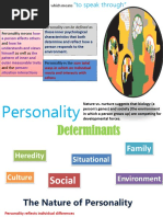 Personality: Personality Can Be Defined As