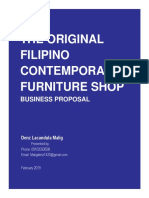 The Original Filipino Contemporary Furniture Shop: Business Proposal