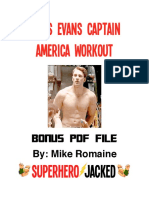 Chris Evans Captain America Workout: Bonus PDF