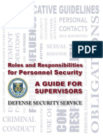 Personal Contacts: For Personnel Security A Guide For Supervisors