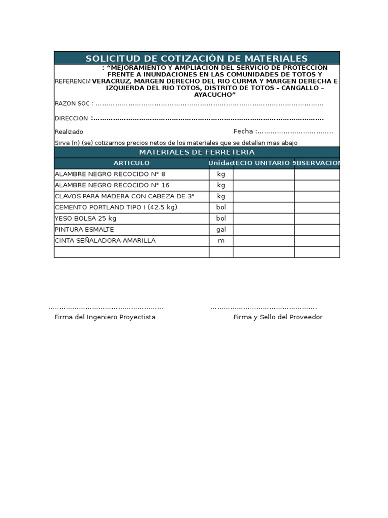 Cotizaciones Ok | PDF | Material compuesto | Ingeniería de Edificación
