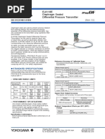 General Specifications: EJA118E Diaphragm Sealed Differential Pressure Transmitter