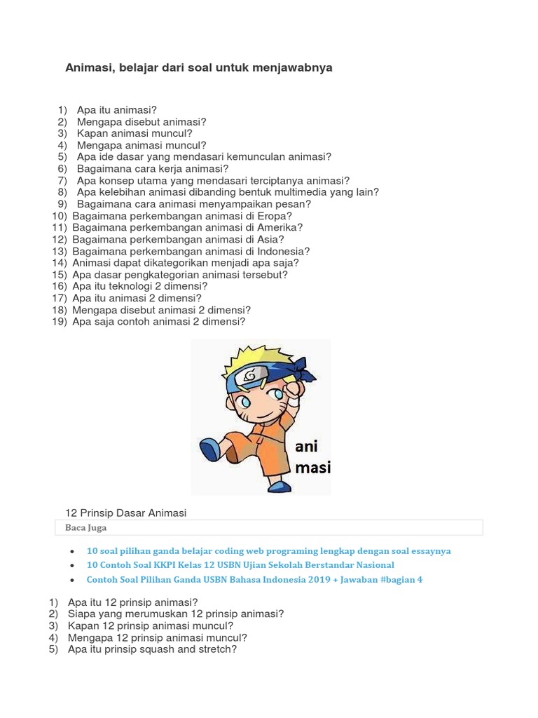 Soal Animasi | PDF