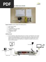 Installation Guide For VDSL Router HG180