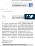 Wax Deposition and Prediction in Petro 2019 Journal of Petroleum Science and