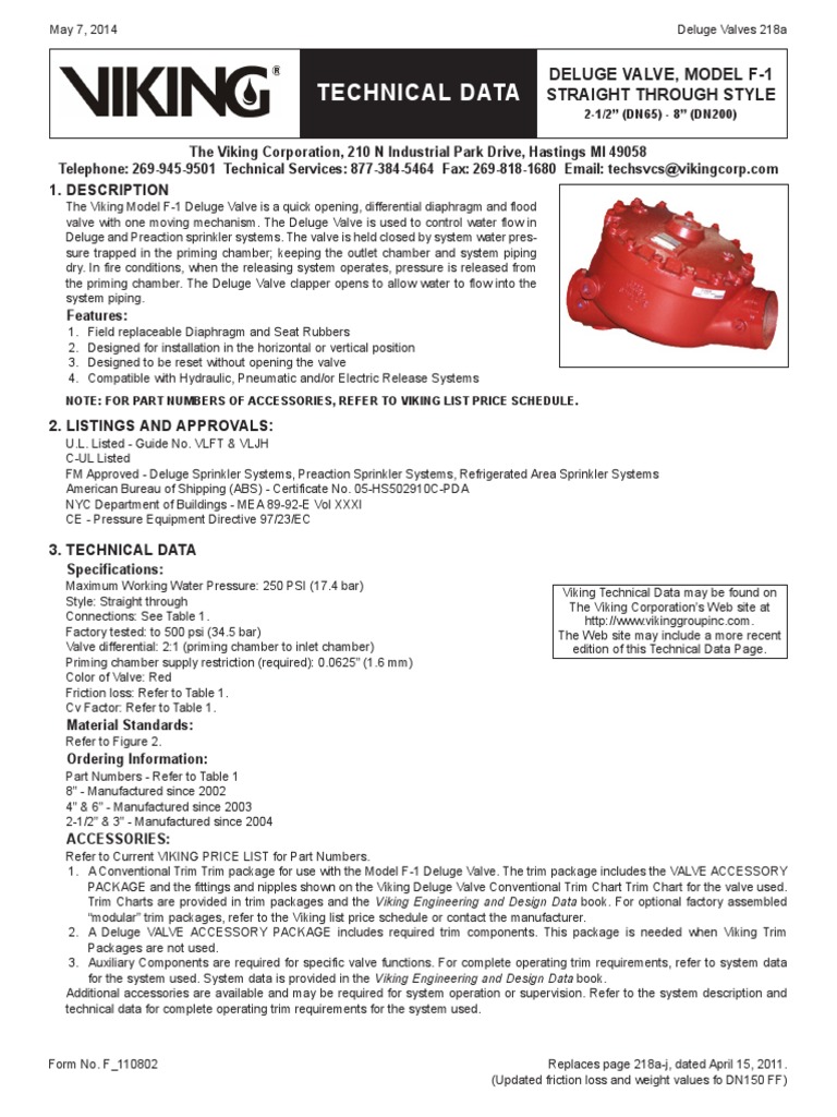 Deluge Valve | PDF | Fire Sprinkler System | Valve