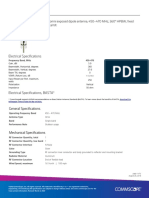 Electrical Specifications: 1-Port Omni Exposed Dipole Antenna, 450-470 MHZ, 360° HPBW, Fixed Electrical Tilt