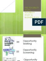 Pre-Feasibility Study, Feasibility Study & Business Plan