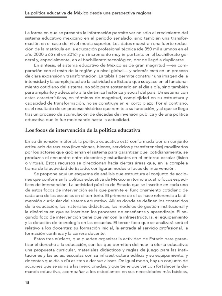 La Política Educativa de México | PDF | Educación de la primera ...