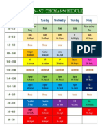 Grade 8 St. Thomas School Schedule