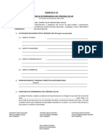 Formato #29 Constancia de Permanencia Del Personal Del Ne: (Se Utilizará Un Formato Por Cada Visita)