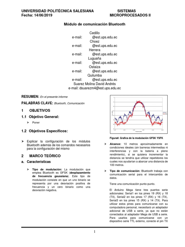 Módulo de Comunicación Bluetooth en Arduino | PDF | Bluetooth ...