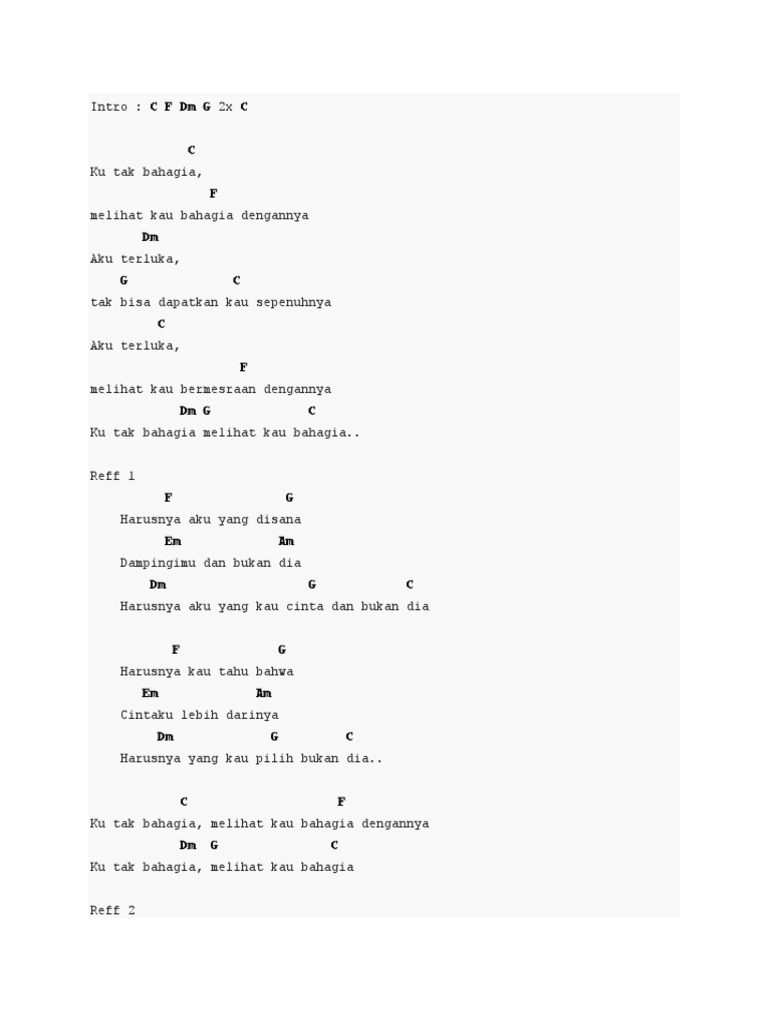 Lirik Dan Chord Harusnya Aku PDF
