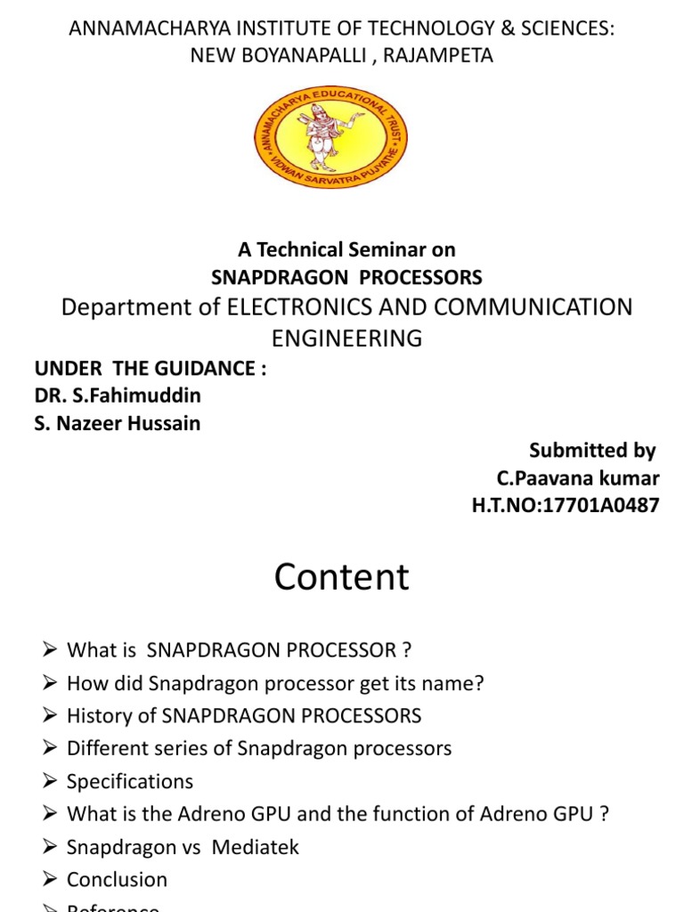 Overview of Snapdragon Processors | PDF | Graphics Processing Unit ...