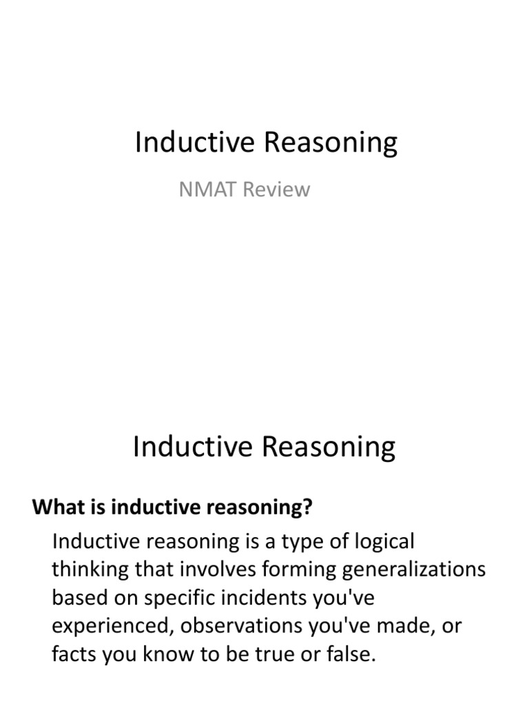 Inductive Reasoning.pptx | Reason | Inductive Reasoning