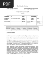 Total Quality Management Syllabus