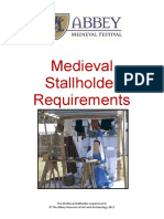 2018 Medieval Stallholder Requirements