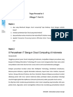 8 Perusahaan IT Bangun Cloud Computing Di Indonesia: Tugas Personal Ke 2 (Minggu 7 / Sesi 11)