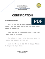 Certification: To Whom It May Concern