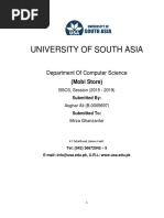 University of South Asia: Department of Computer Science