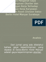 Analisis Pengaruh Gaya Kepemimpinan dan Lingkungan Kerja Terhadap Kepuasan Kerja