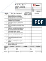 Fire Protection System Mechanical Checklist: Check / Observation Detail Comments Ref Item No