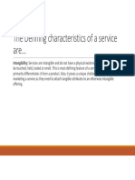 Charactersitics of Services