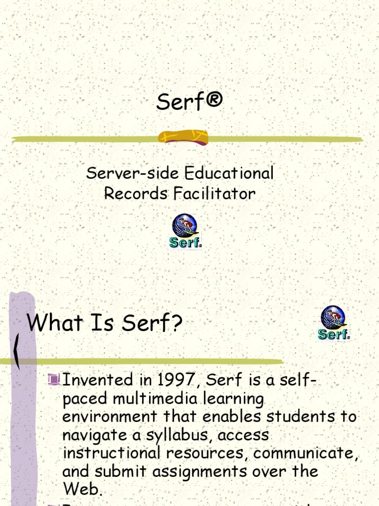Serf®: Server-Side Educational Records Facilitator | PDF | Test ...
