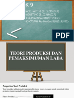 TEORI PRODUKSI DAN PEMAKSIMUMAN LABA