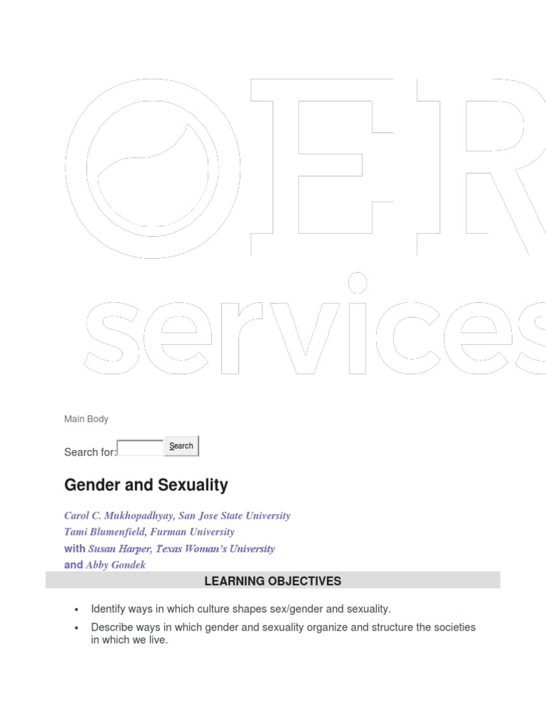 Cultural Perspectives on Gender and Sexuality | PDF | Gender Role | Gender