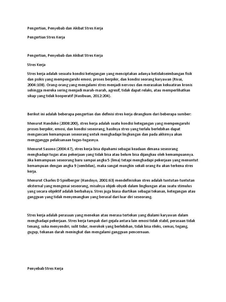 Stress Kerja Pdf
