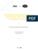 Restitution de L'enquête CURA X GAM Sur La Santé Et Le Bien-Être Dans L'industrie Musicale