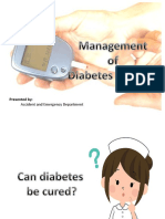 Management of Diabetes Mellitus