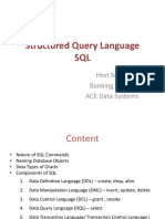 Structured Query Language SQL: Htet Mon Win Banking Division ACE Data Systems