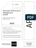 Advanced Performance Management (APM) : Strategic Professional - Options