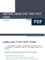 Identification Type Test Items: Example | PDF | Multiple Choice | Question