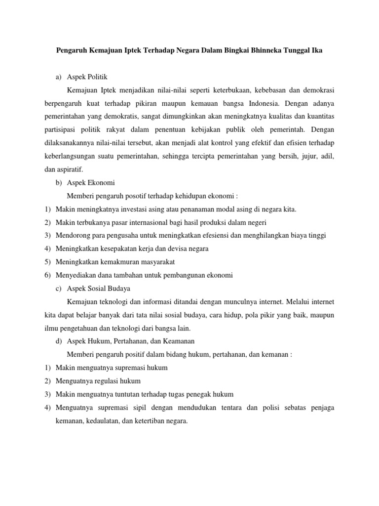 Contoh Makalah Tentang Iptek